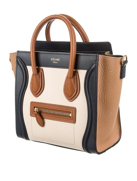 navy celine luggage bag|Celine nano luggage tote bag.